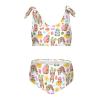 Aflyko Fruit Girls' Swimwear Avocado Cute Pattern 2-Piece Bikini Set Summer Swimsuit Holiday Bathing Suit Hawaii Beachwear Water Sport Tankini Set 7-8T view 1