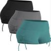 CADMUS Athletic Booty Shorts for Women 3 Pack High Waisted Workout Pro,1021,Black & Grey & Turquoise,Medium view 1