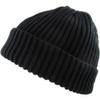 1 Pcs of Thick Ribbed Beanie Knit Ski Cap Skull Hat Warm Solid Color Winter Cuff Blank (Black) view 3