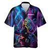 Neon Baseball Hawaiian Shirt for Men - Baseball Team Cruise Shirt, Button Down Shirt Short Sleeve (MP_Baseball_02) Size 5XL view 1