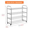 Bsetain Sports Ball Racks Double-Sided Basketball Storage Rack Stainless Steel, Garage Sports Ball Organizer for Playgroup Gym Schools, Gift for Boys/Girls view 2