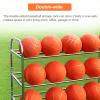 Bsetain Sports Ball Racks Double-Sided Basketball Storage Rack Stainless Steel, Garage Sports Ball Organizer for Playgroup Gym Schools, Gift for Boys/Girls view 4