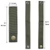 Molle Straps with Snaps 4 inch 6 inch, Tactical Molle Strap with Button Molle Panel Straps, Military Backpack Molle Accessories Snap Strap, Small Outdoor Molle Connectors (Army Green, 4 inch - 4 PCS) view 2