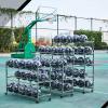 Bsetain Sports Ball Racks Upright Basketball Rack with Wheels, Double-Sided Ball Storage Display for Football Volleyball, Heavy Duty Stainless Steel Rolling Sports Cart (Size : 3-Tier) view 2