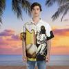 Baseball Player Hawaiian Shirt for Men - Drink Beer Cruise Shirt, Button Down Shirt Short Sleeve (MP_Baseball_17) Size M view 2