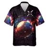 Galaxy Baseball Hawaiian Shirt for Men - Sport Lover Cruise Shirt, Button Down Shirt Short Sleeve (MP_Baseball_05) Size 3XL view 1