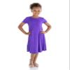 24seven Comfort Apparel Girls Short Sleeve Knee Length Skater Twirl Summer Dress - Pull On Closure Girls Floral Flared Skirt for Party - Machine Washable, Lilac (X-Large) view 1