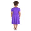 24seven Comfort Apparel Girls Short Sleeve Knee Length Skater Twirl Summer Dress - Pull On Closure Girls Floral Flared Skirt for Party - Machine Washable, Lilac (X-Large) view 3