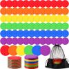 Haull Spot Markers Floor Spots with Bag Non Slip Vinyl Poly Dots for Gym Floor Basketball Football Soccer Sports Speed Agility Training Gym Dance(60 Pcs,6 Inch) view 1