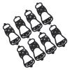 PATIKIL 9.4" Ice Cleats, 4 Pairs Snow Traction Cleat Anti Slip 8-Studs Silicone Crampons Gripper Spikes Claw for Shoes and Boots, Black view 1