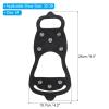 PATIKIL 9.4" Ice Cleats, 4 Pairs Snow Traction Cleat Anti Slip 8-Studs Silicone Crampons Gripper Spikes Claw for Shoes and Boots, Black view 2