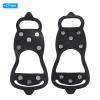 PATIKIL 9.4" Ice Cleats, 4 Pairs Snow Traction Cleat Anti Slip 8-Studs Silicone Crampons Gripper Spikes Claw for Shoes and Boots, Black view 3