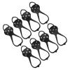 PATIKIL 8.5" Non-Slip Gripper Spikes Claw, 4 Pairs Universal Ice Cleats Shoe Spikes with 5 Tooth Steel Nails for Skiing Walking Shoes, Black view 1