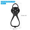 PATIKIL 8.5" Non-Slip Gripper Spikes Claw, 4 Pairs Universal Ice Cleats Shoe Spikes with 5 Tooth Steel Nails for Skiing Walking Shoes, Black view 2