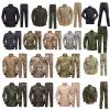 Outdoor Sports Airsoft Hunting Shooting Battle Uniform Combat BDU Clothing Tactical Camouflage Set - Dark Blue - M view 3