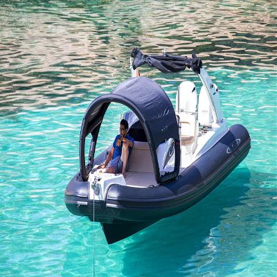 Decktent Bimini Boat Shade Inflatable Sun Shade Sail Shade for Boats of All Types, Size XS (Available XS - L), New (Black)