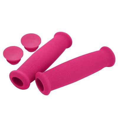 2PCS Bikes Handle Bar Cover Grips, Foam Sponge Bikes Handlebar Grips, Avoid Slip and Lightweight Mountain Bikes Handle Bar Grips, Bikes Hand Bar End Grips for Road Mountain Bike(Pink)