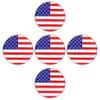 Eshan Golf Ball Markers 5 10 Pack Cute Funny Novelty Golf Markers Golf Bag Accessories Gifts Ball Position Marking Disc for Men Weman Golfers (5, US-Flag) view 1