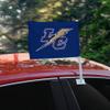 Lehman College Primary Logo Car Truck Flag with Window Clip On Pole Holder - Right Passenger Side view 2