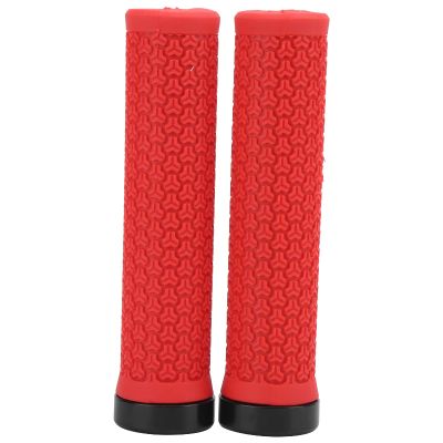 2PCS Mountain Bikes Handlebar Grips, 5 4in Good Rubber Bikes Handlebar Grips, Shock Absorbing Bikes Handbar Locking Grips, Bikes Hand Bar End Grips for 22mm Handlebar(red)