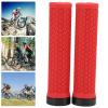 2PCS Mountain Bikes Handlebar Grips, 5 4in Good Rubber Bikes Handlebar Grips, Shock Absorbing Bikes Handbar Locking Grips, Bikes Hand Bar End Grips for 22mm Handlebar(red) view 3