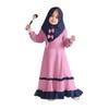 Abaya for Girl Kids Hijab Scarf Muslim Dress Two-piece Ramadan Prayer Clothes Islamic Arabic Kaftan Khimar Robe, Hot Pink, 12-18 Months view 3