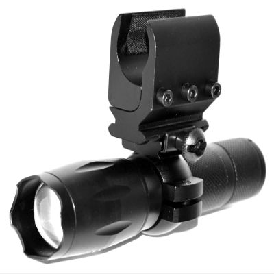 Trinity Tactical Flashlight with Mount Compatible with Savage arms Model 320 12 Gauge Pump Single Rail Adapter Hunting Accessories.