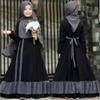 Abaya for Girls, Ramadan Clothes for Kids, Prayer Modest Dress Middle East Arabian Burka Hijab Khimar Islamic Long Modern Islamic Caftan Arabic Kimono Niqab Ihram Jilbabs Robe Black 9-10 Years view 2