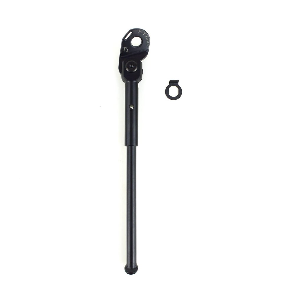 Caduceus Brompton P/T line Titanium Kickstand Parking Stand Bike Parking Side Kick Stand Bike Parts Compatable For Brompton T-Line & P-Line Lightweight(89g) (Black)