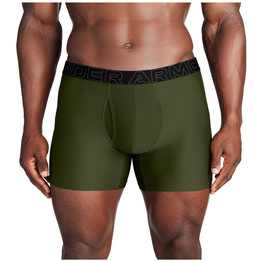 Under Armour Men's Performance Tech Brief Underwear, 6" Inseam, 1-Pack, Marine Od Green Solid, Large