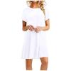 Uillui 2023 Casual Summer Dresses Women's Cute Swing Loose Fit Solid T-Shirt Comfy Flowy Tunic Dress Floral Beach Sundresses view 1