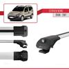 accessorypart Compatible with Citroen Nemo 3 (225) 2008-2017 ACE-1 Car Roof Rack Cross Bar Grey Aluminium 4 Bars view 3
