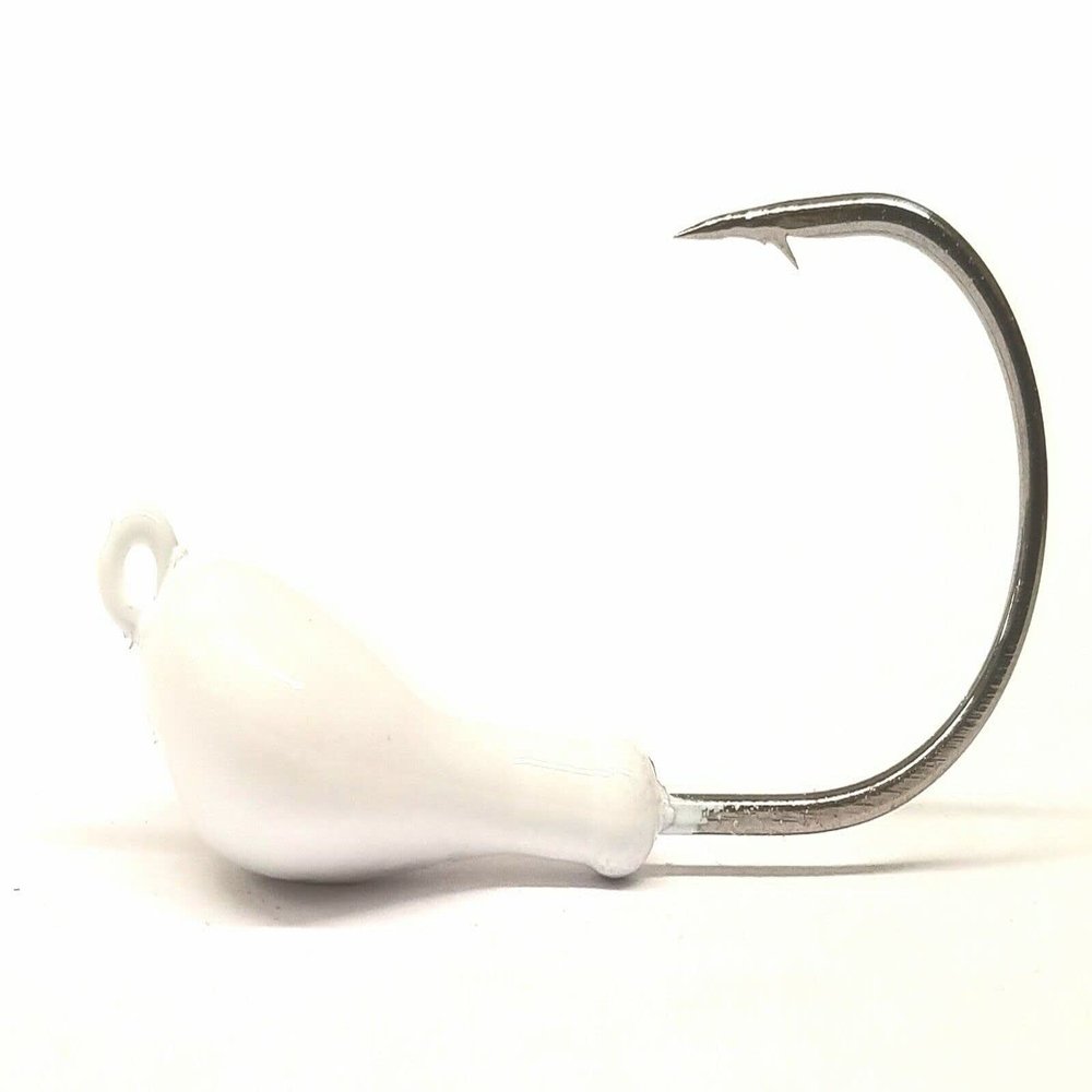 10 "Sparkie Jig Head Striped Bass Walleye Lure Ultra Point Hook-White 1.5oz