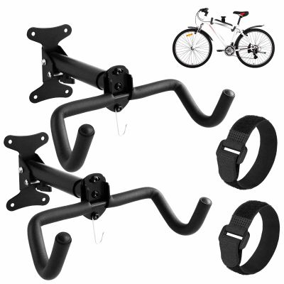 Vousile Bike Hanger Wall Mount, 2 Pack Heavy Duty Steel Bike Racks Storage Garage Adjustable Bicycle Hooks for Mountain Hybrid Road Bikes