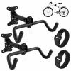 Vousile Bike Hanger Wall Mount, 2 Pack Heavy Duty Steel Bike Racks Storage Garage Adjustable Bicycle Hooks for Mountain Hybrid Road Bikes view 1