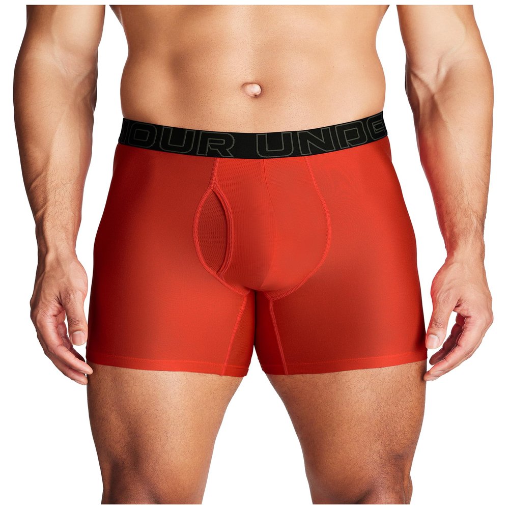 Under Armour Men's Performance Tech Brief Underwear, 6" Inseam, 1-Pack, Red Solstice Solid, 4X-Large