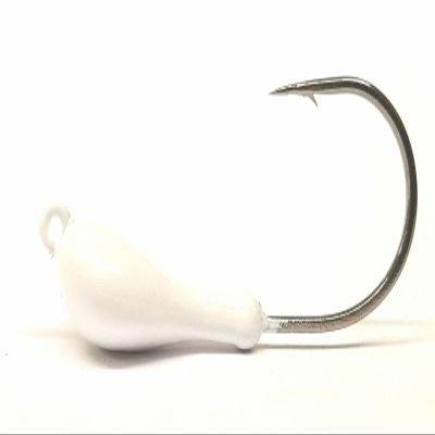 10 "Sparkie Jig Head Striped Bass Walleye Lure Ultra Point Hook-White 3/4oz