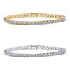 PAVOI CZ Tennis Bracelet for Women, 14K Gold Plated, Two Tone Gold, 7.5 In view 1