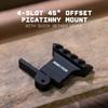 Monstrum 45 Degree Offset Picatinny Rail Mount with Quick Detach view 2