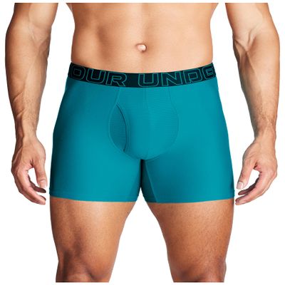 Under Armour Men's 3-Pack Performance Tech Solid 6" Boxer Briefs Circuit Teal 5X-Large