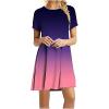 Uillui 2023 Casual Summer Dresses Women's Cute Swing Loose Fit Solid T-Shirt Comfy Flowy Tunic Dress Floral Beach Sundresses view 1