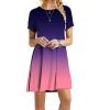 Uillui 2023 Casual Summer Dresses Women's Cute Swing Loose Fit Solid T-Shirt Comfy Flowy Tunic Dress Floral Beach Sundresses view 2