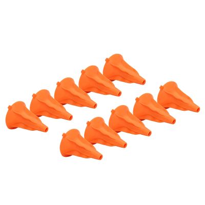 10Pcs Soft Rubber Arrowhead Suction Cup Arrow Heads for Children Hunting Game Outdoor Sports (Orange)