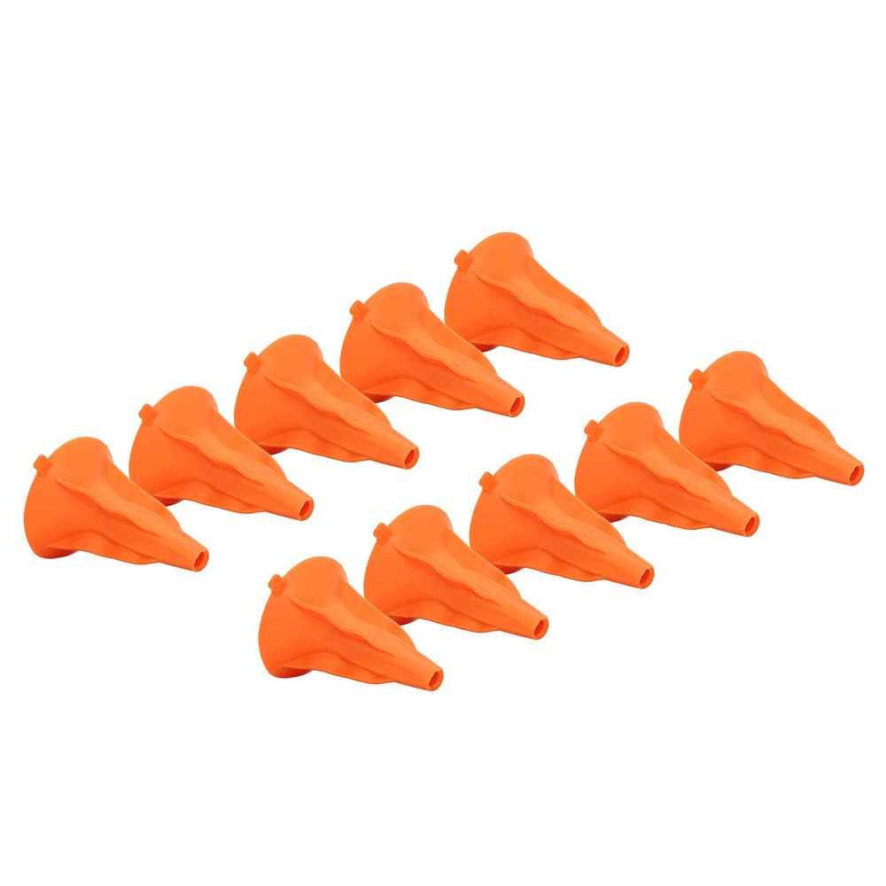 10Pcs Soft Rubber Arrowhead Suction Cup Arrow Heads for Children Hunting Game Outdoor Sports (Orange)