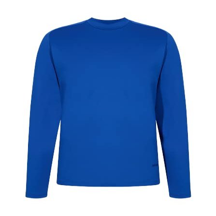BRADY Men's Durable Comfort Training Long Sleeve Mock Neck, Blue, Medium