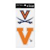 Rico Industries NCAA Virginia Cavaliers Double Up Die Cut 2-Piece Sticker Sheet view 1