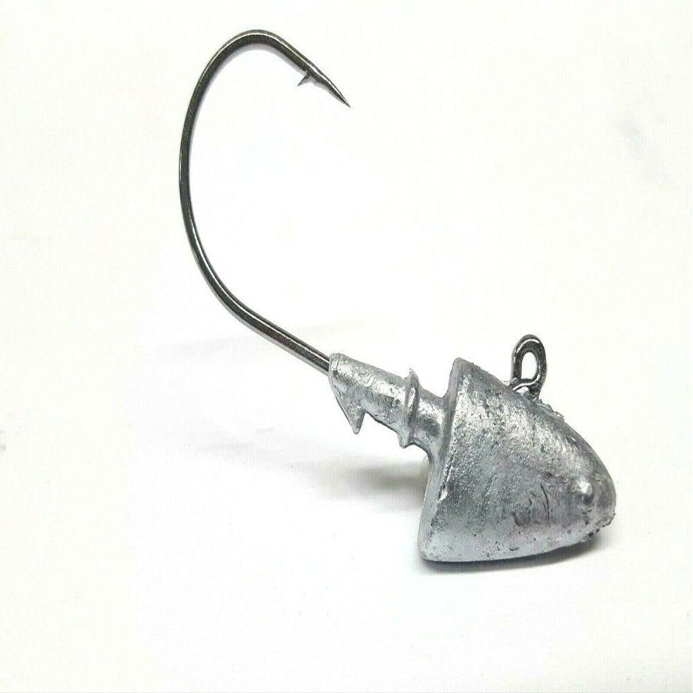 50 Unpainted New Shad Jig Head Striped Bass Fluke Lure B/N Ultra Point Hook 4oz