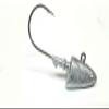 50 Unpainted New Shad Jig Head Striped Bass Fluke Lure B/N Ultra Point Hook 4oz view 1