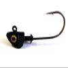 10 Painted Pro-Shad Jig Head Striper Bass Redfish Lure Ultra Point Hook- Black 1/2oz view 1