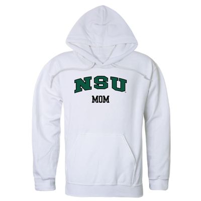 W Republic Northeastern State University Riverhawks Mom Fleece Hoodie Sweatshirts - White, Large